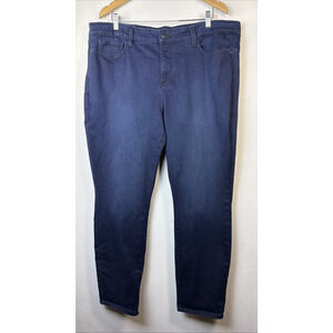 NYDJ Jeans Womens Plus 20W Blue jade leggings norwell wash mid rise lift tuck